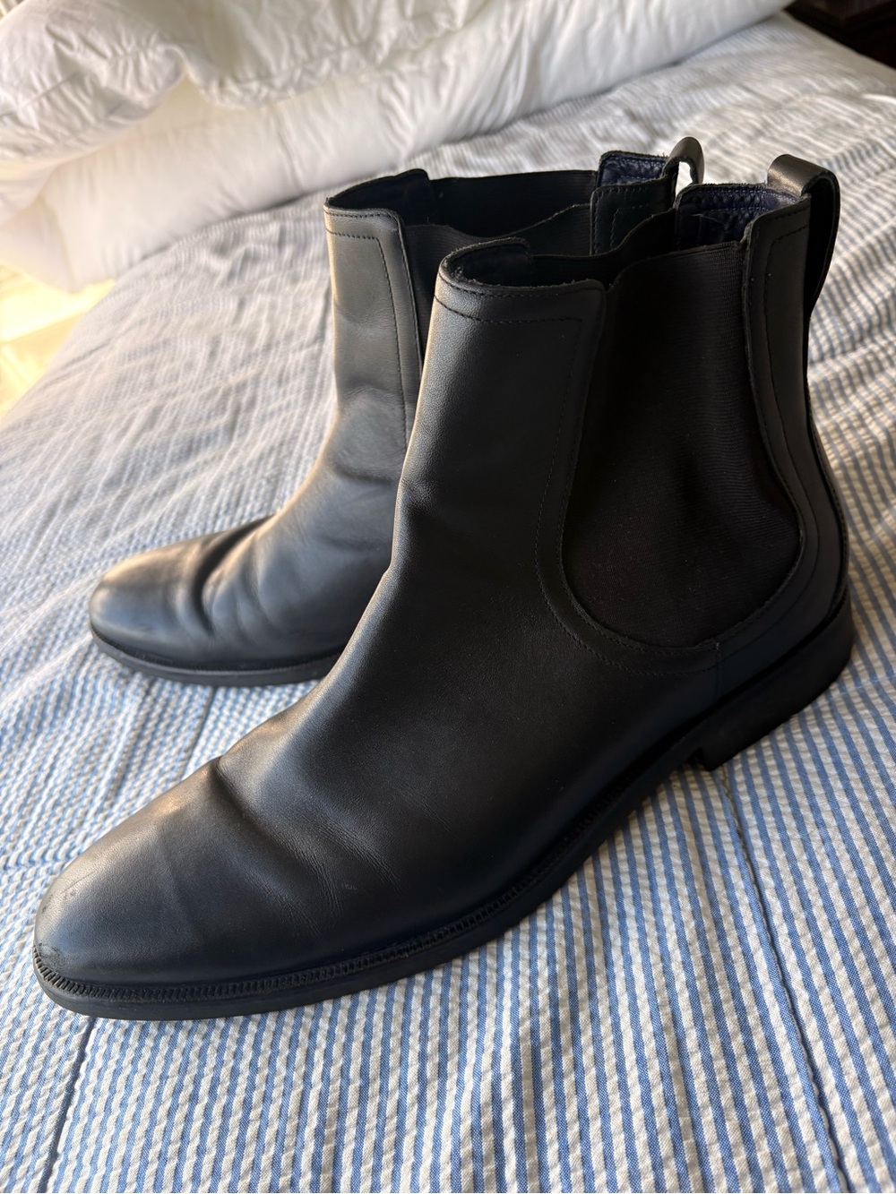 Cole Haan Nike Air Men’s 11.5 Black Leather Chelsea Boots C10938